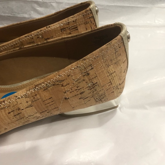 Anne Klein flex cork gold cap toe gold block heel pumps‎ size 10 brand new - Picture 13 of 17